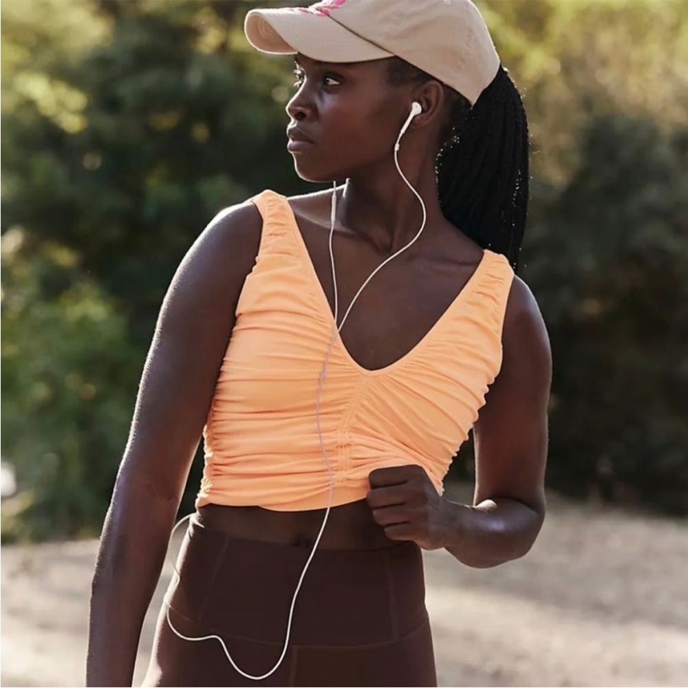 New Free People • Movement Good Karma electric peach tank XS/S